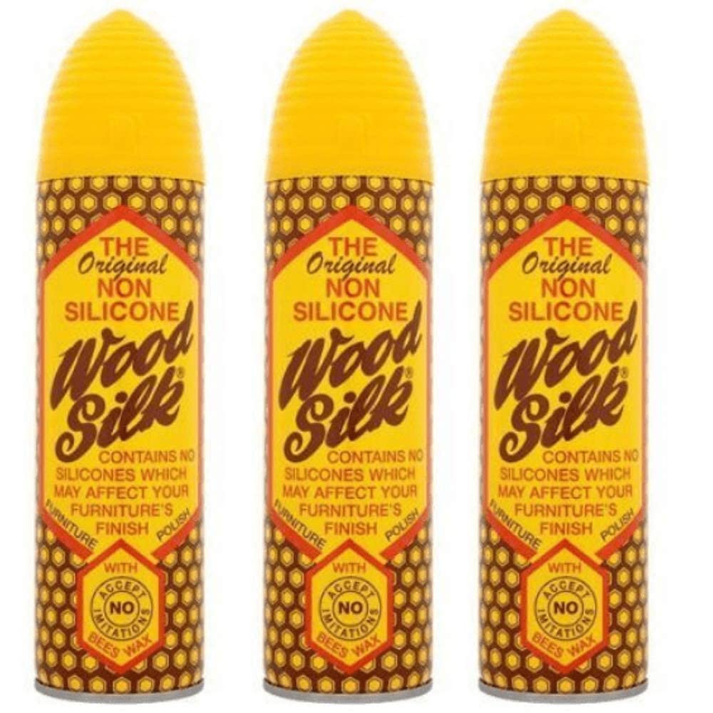 Natural Wood Silk Non-Silcon Beeswax Nutrient Oils Cleaning Spray Conditioner 225ml (Pack of 3)