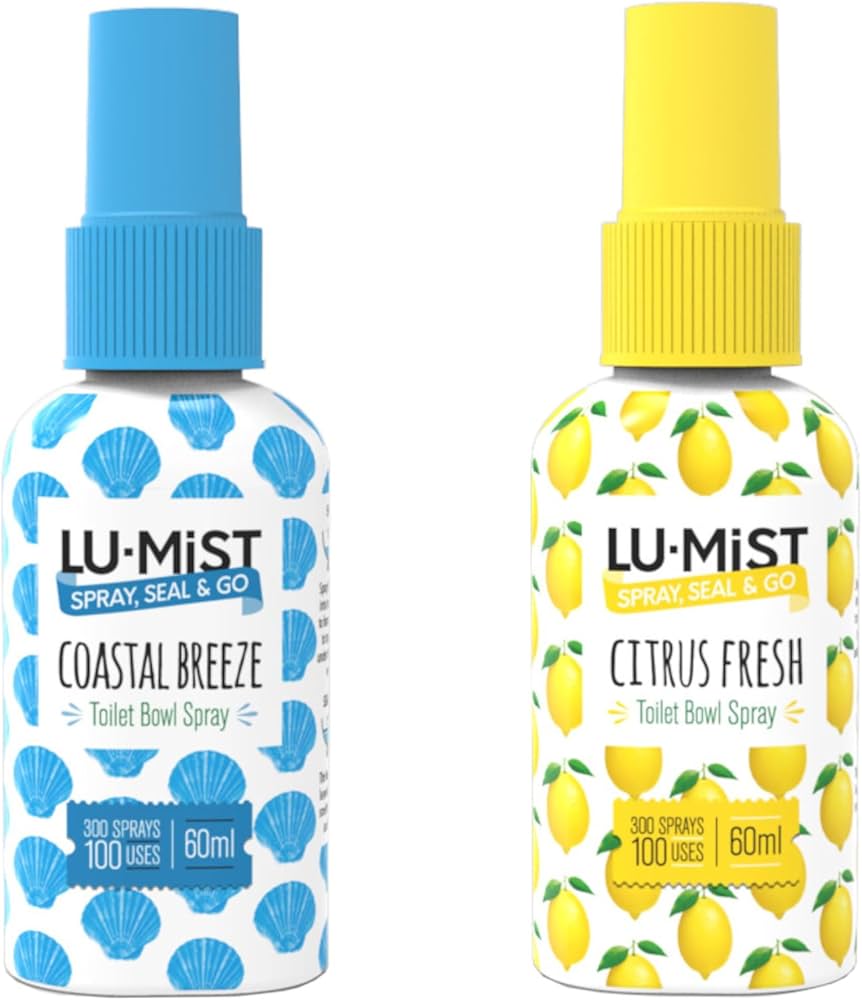 LU-MIST 2 x 60ml Toilet Bowl Spray (Citrus Fresh & Coastal Breeze)…