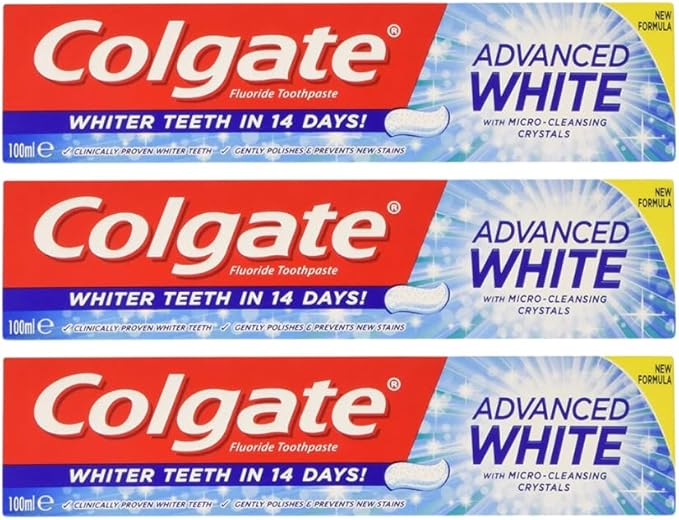 Colgate Advanced White toothpaste 100ml x3 tubes
