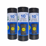 Tidyz 10 Wheelie Bin Liners 300L Black Recycle Rubbish Waste Bags Refuse Sacks