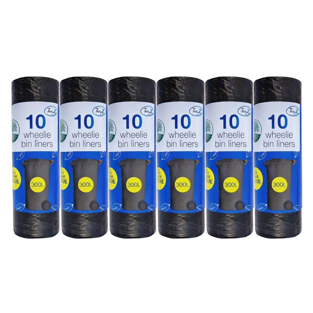 Tidyz 10 Wheelie Bin Liners 300L Black Recycle Rubbish Waste Bags Refuse Sacks