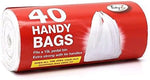 Tidyz 40 Handy Bags Shopping Extra Strong 15L Pedal Bin Liner Tie Handle