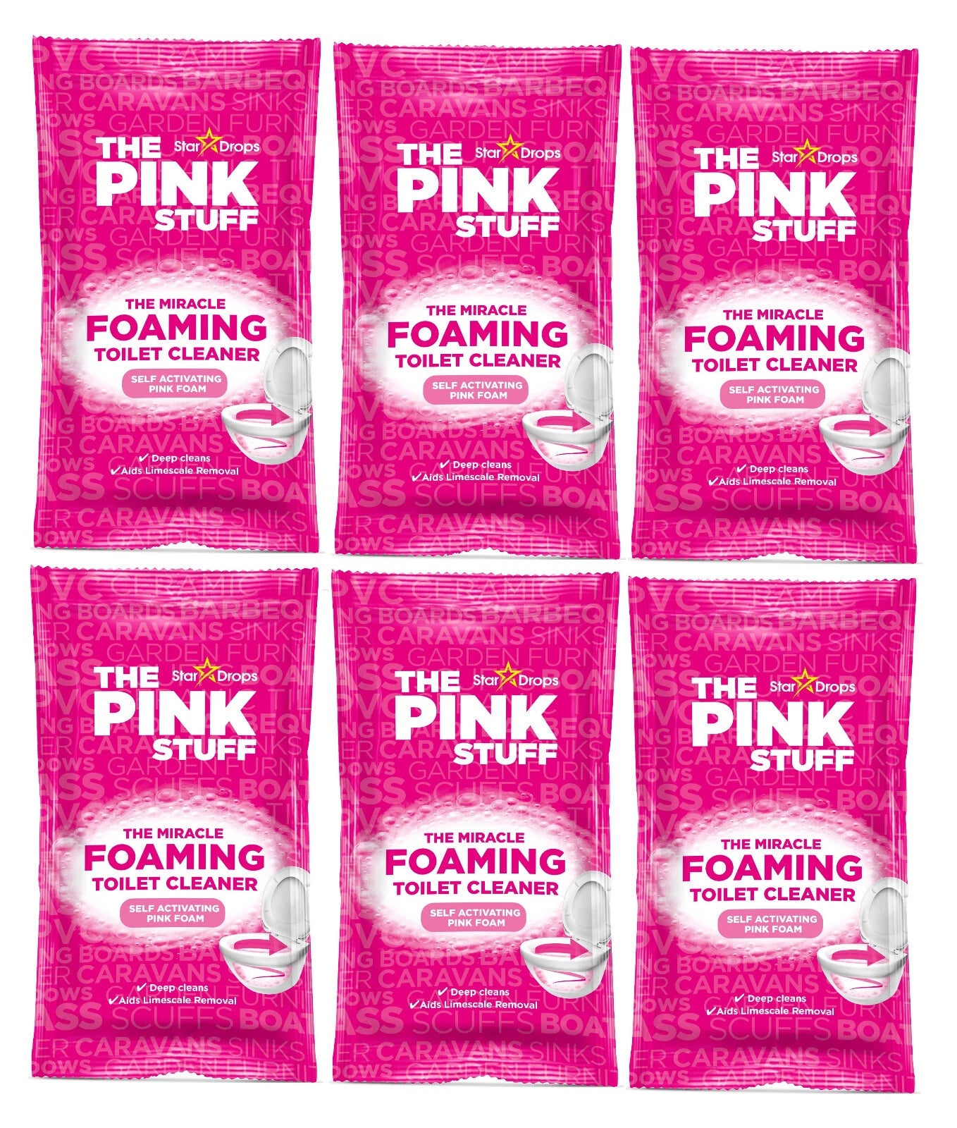 The Pink Stuff Miracle Foaming Toilet Cleaner - Stardrops