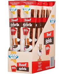 WUNDAPETS GOOD BOY MEATY STICKS CHEWY TASTY MEATY TREAT SNACK DUCK FLAVOUR, 90% REAL DUCK MEAT, CASE OF 50