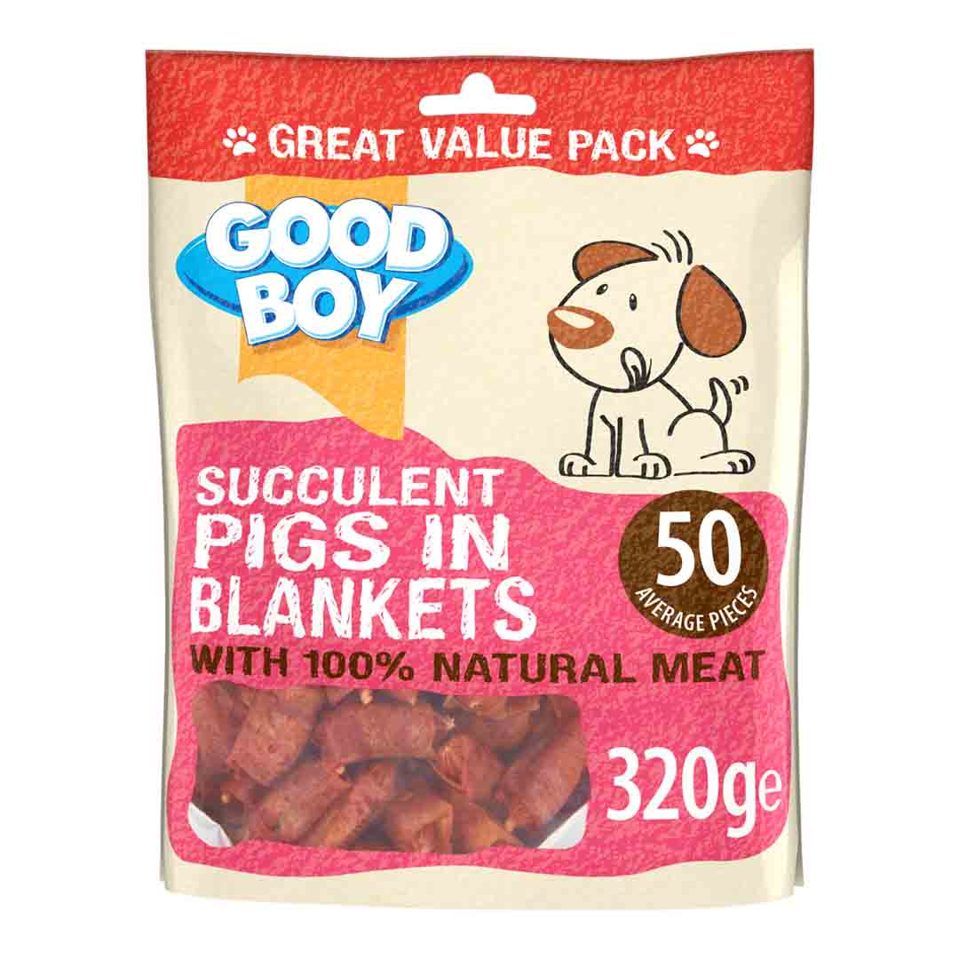 GoodBoy *NEW* 320G VALUE PACK SUCCULENT PIGS IN BLANKETS NATURAL MEAT DOG TREATS